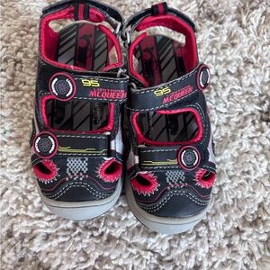 Cars Lightning McQueen Black & Red Toddler Sandals